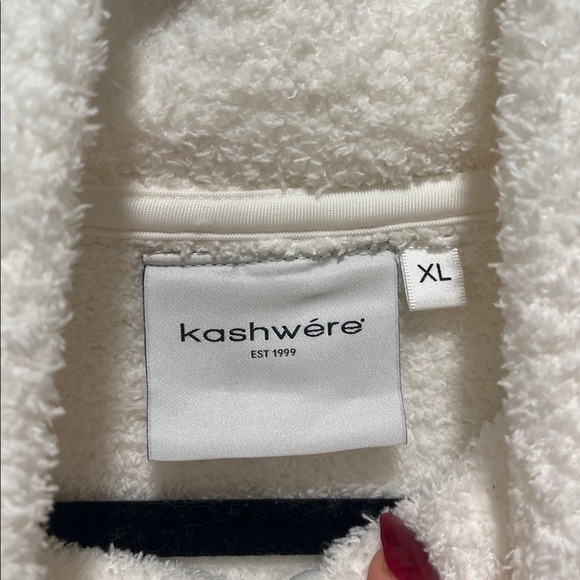 Kashwere coat pullover Unisex Jackets Half-Zip Solid cream Kash-comfort - Picture 6 of 12